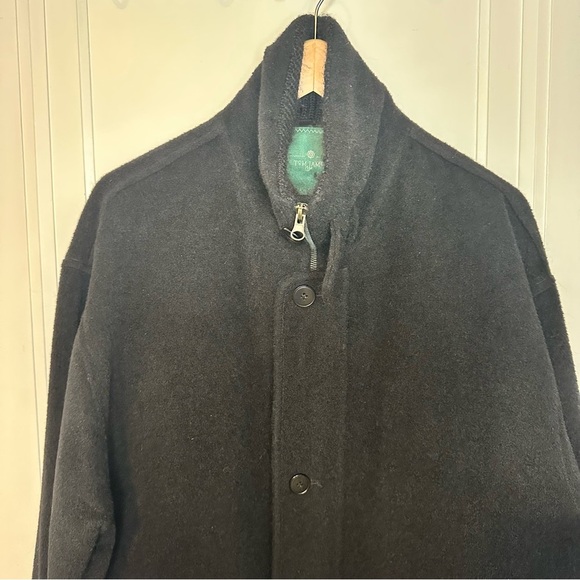 Tom James Alpaca and Wool Men's Classic Black Military Jacket large - Picture 2 of 11